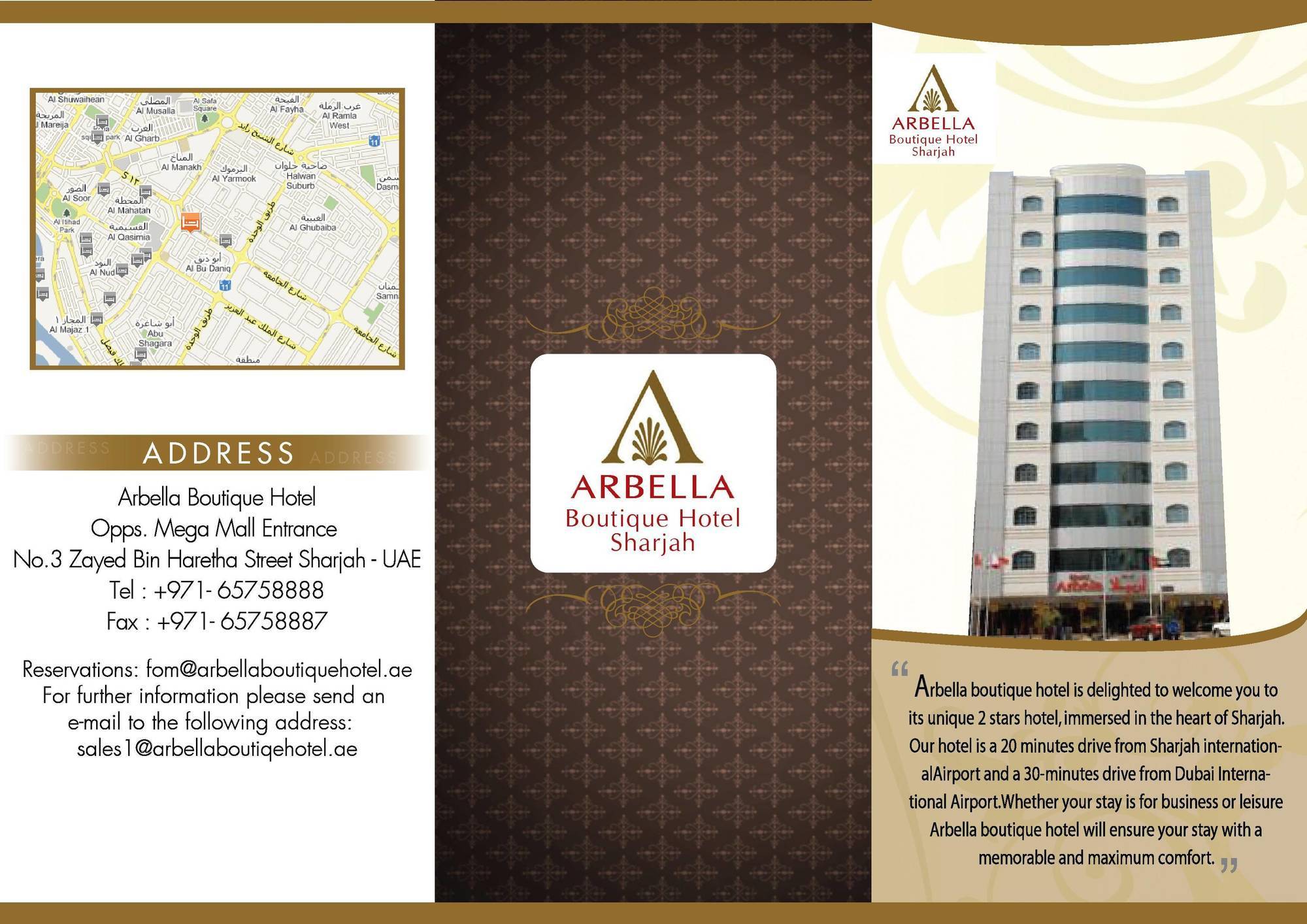 Arbella Boutique Hotel Sharjah Ngoại thất bức ảnh